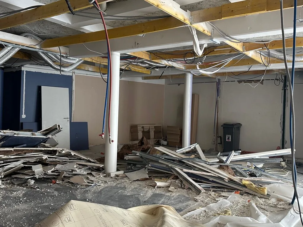 Centre d'esthétique Regenair à Marcq-en-Barœul - en cours de travaux, le curage du local