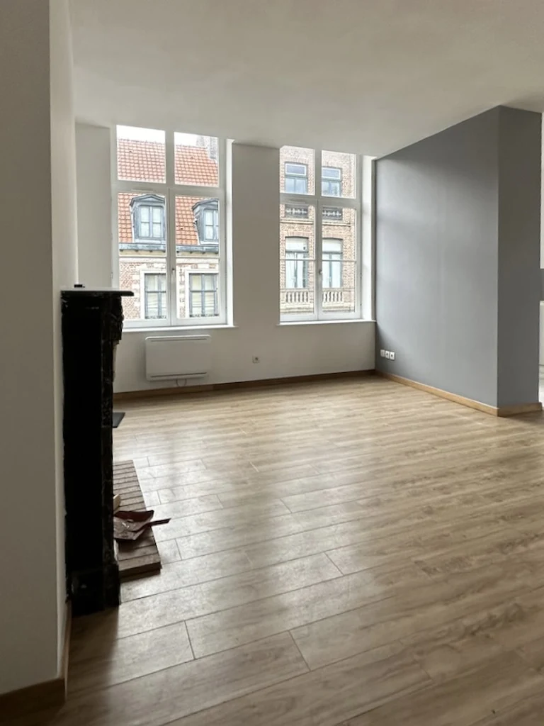 Rénovation d'un T2 dans le Vieux-Lille - avant, le séjour